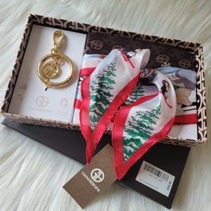 Giani Bernini Holiday Scarf & Keychain Gift Set